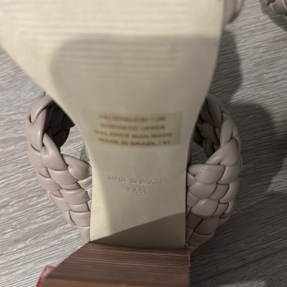 Steve Madden tiello braided heel -nude taupe size 7.5 - Picture 6 of 6